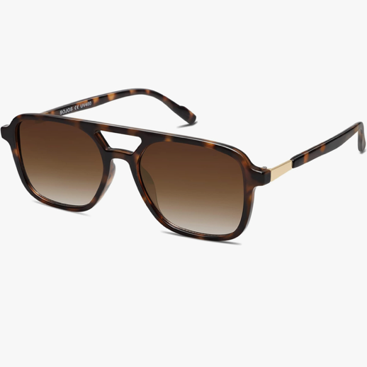 SOJOS Retro Aviator Sunglasses for Women Men,Trendy Rectangle Womens Mens Shades