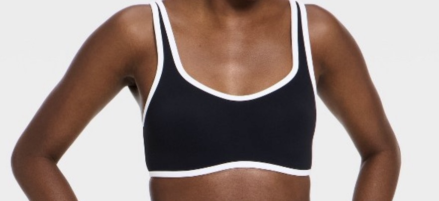 Women's Everyday Soft Light Support Retro Contrast Hem Sports Bra - All In Motio