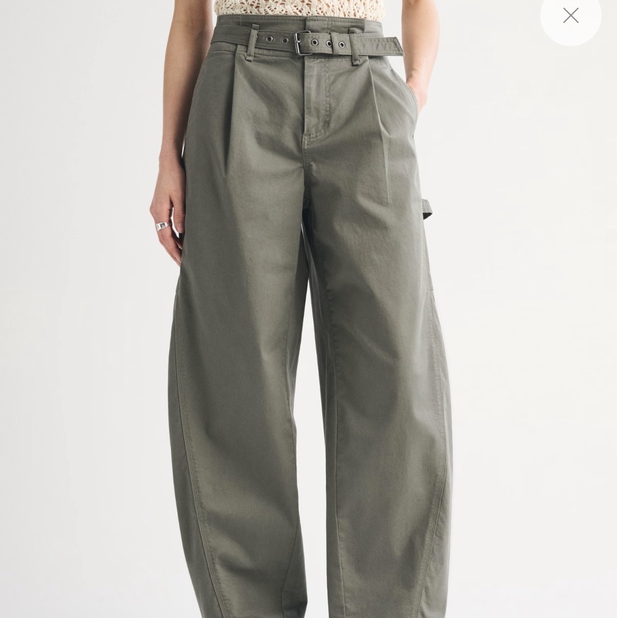 Belted Barrel Utility Pant