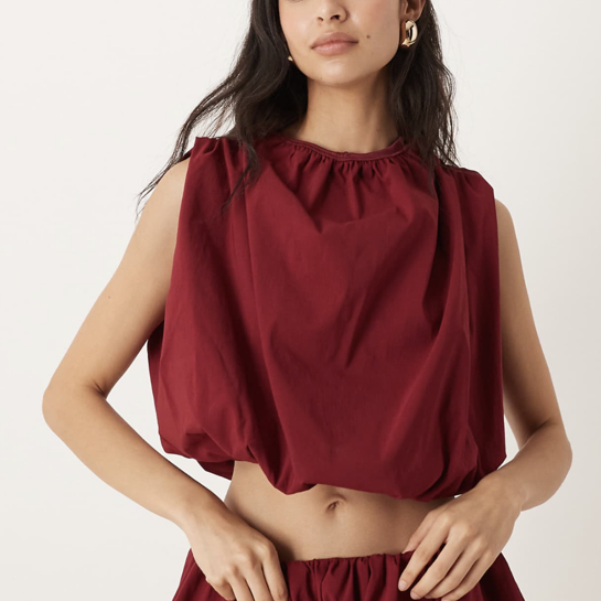 Bubble high neck top