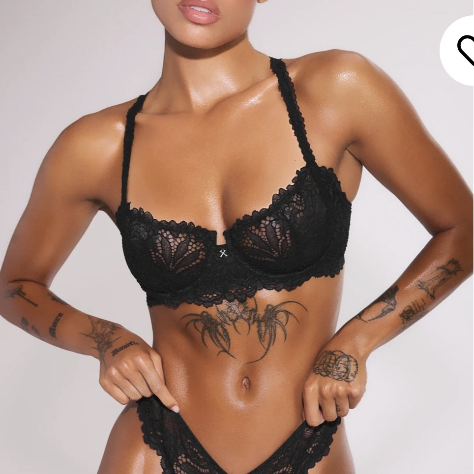 Romantic Corded Lace Unlined Balconette Bra