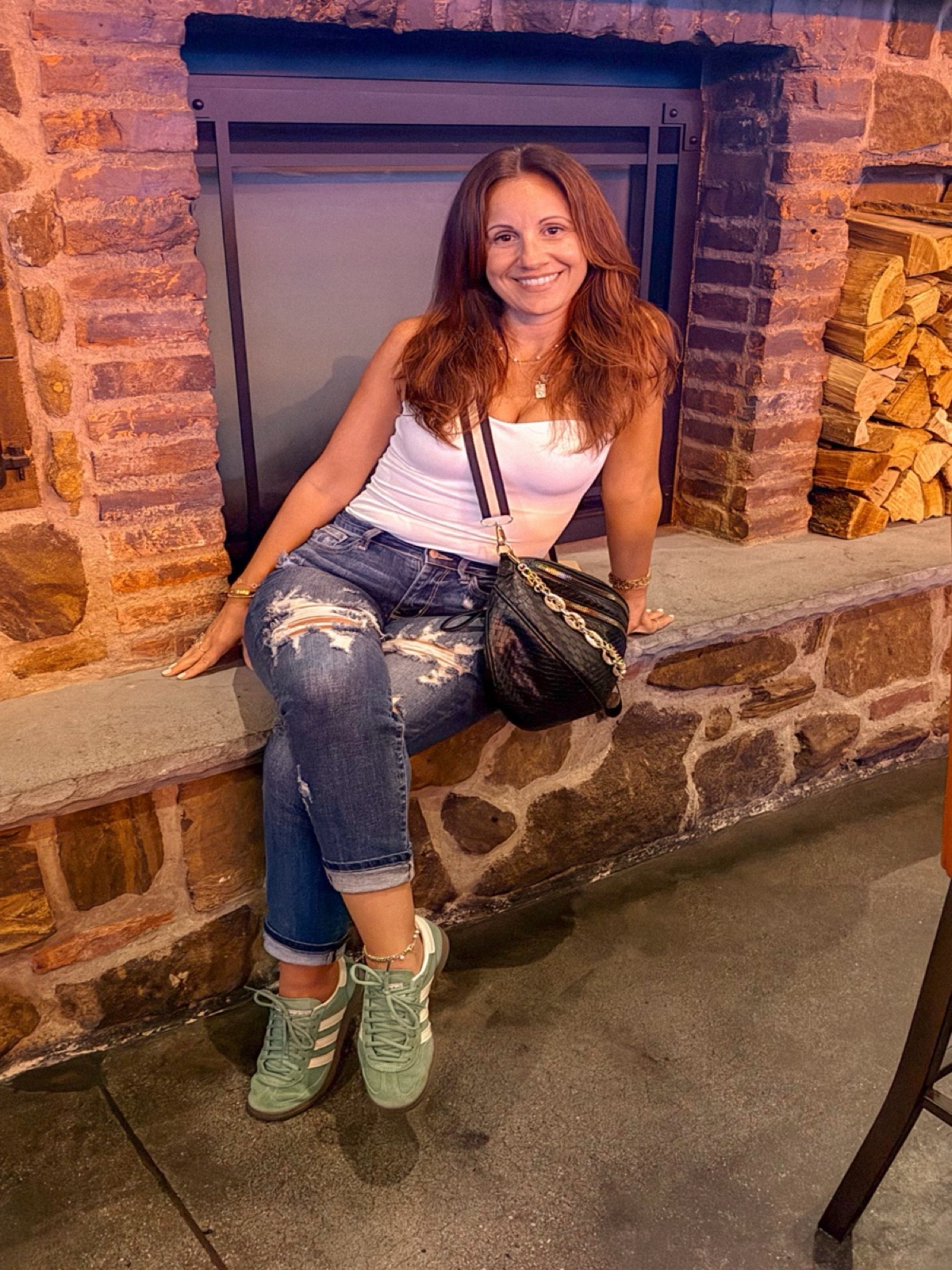 Loving this outfit combo 🖤 Everything linked in bio!
👟 Handball Spezial Shoes — $110
👖 Judy Blue Womens Jeans - Mid Rise Boyfriend Fit with Destroy, Cell Phone Pocket — $65
👕 Built in Bra Tank Tops for Women, Double Lined Padded Cami Scoop Neck Spaghetti — $23.99