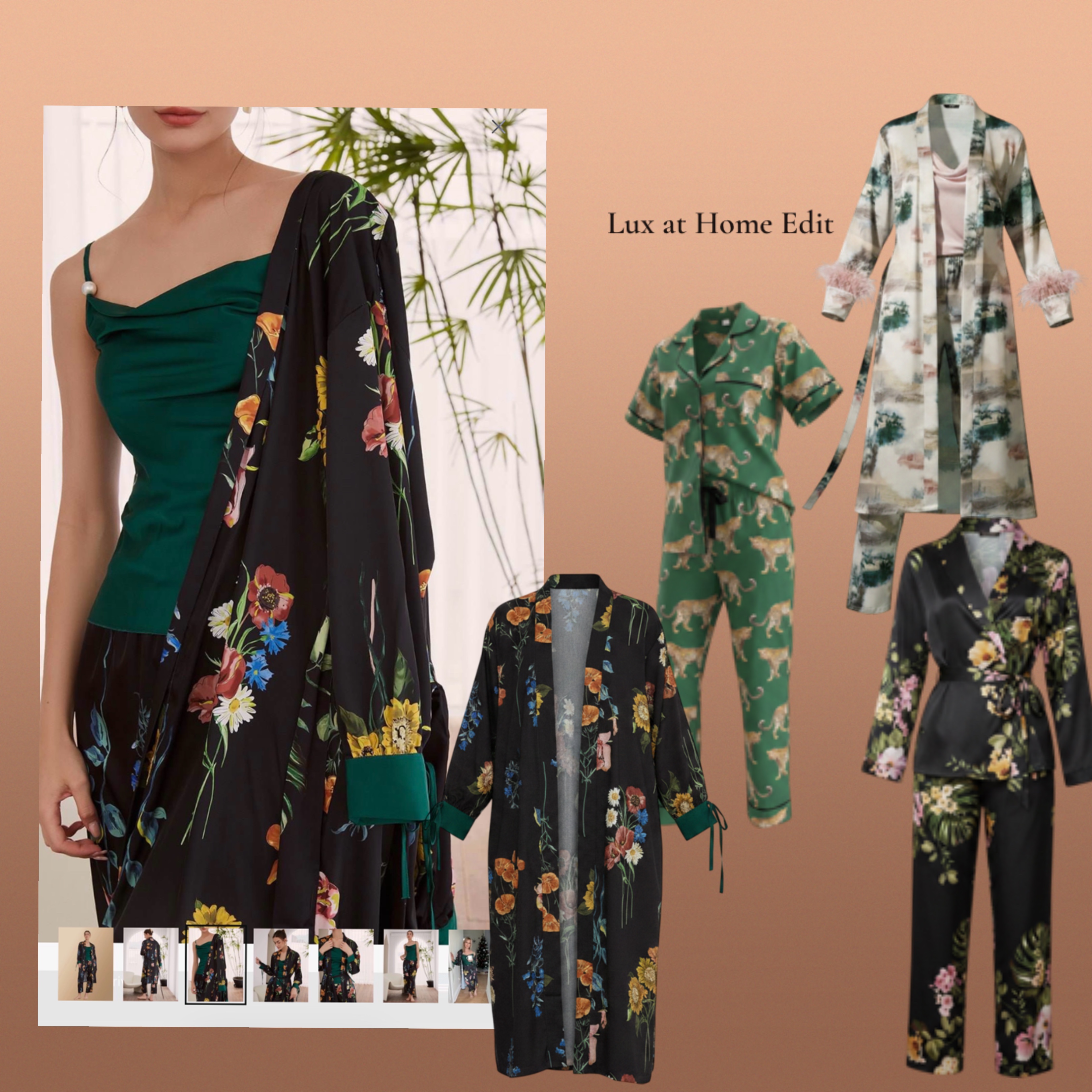Lux PJ sets, robes, & kimonos 🖤