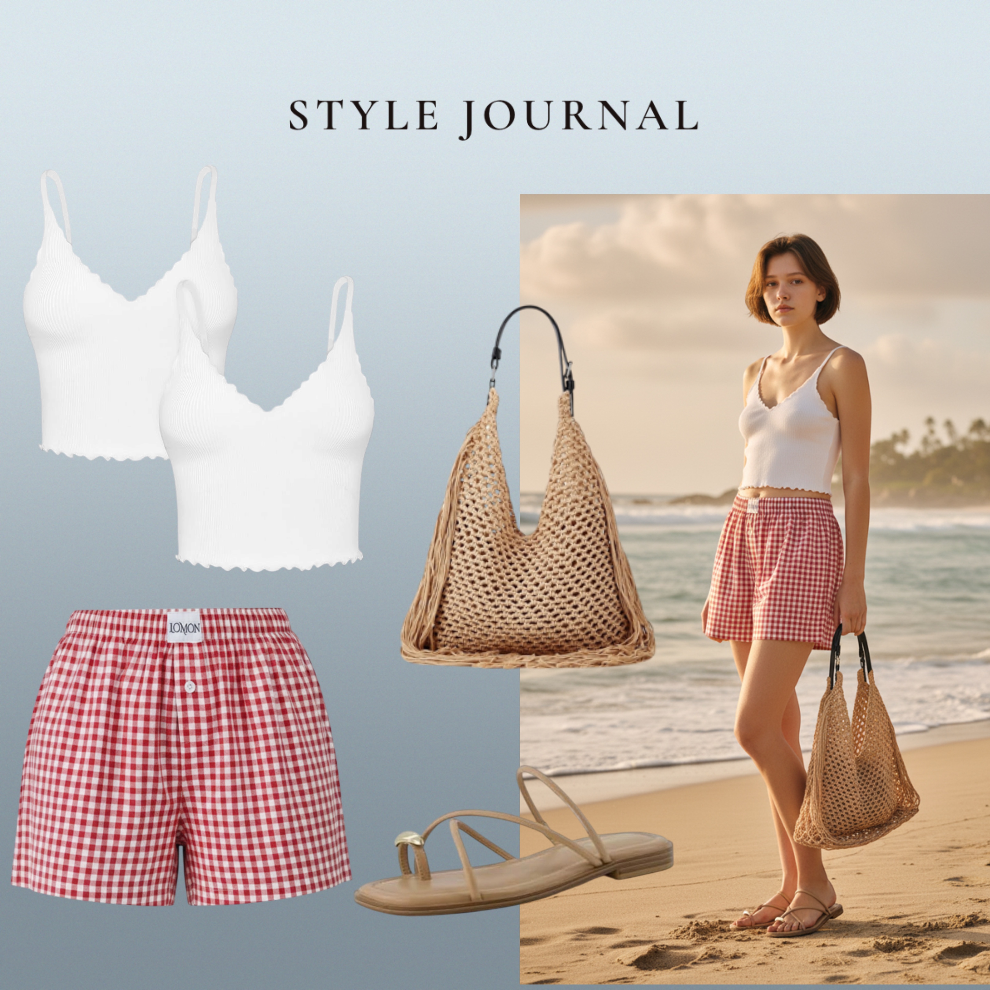 Checkered beach