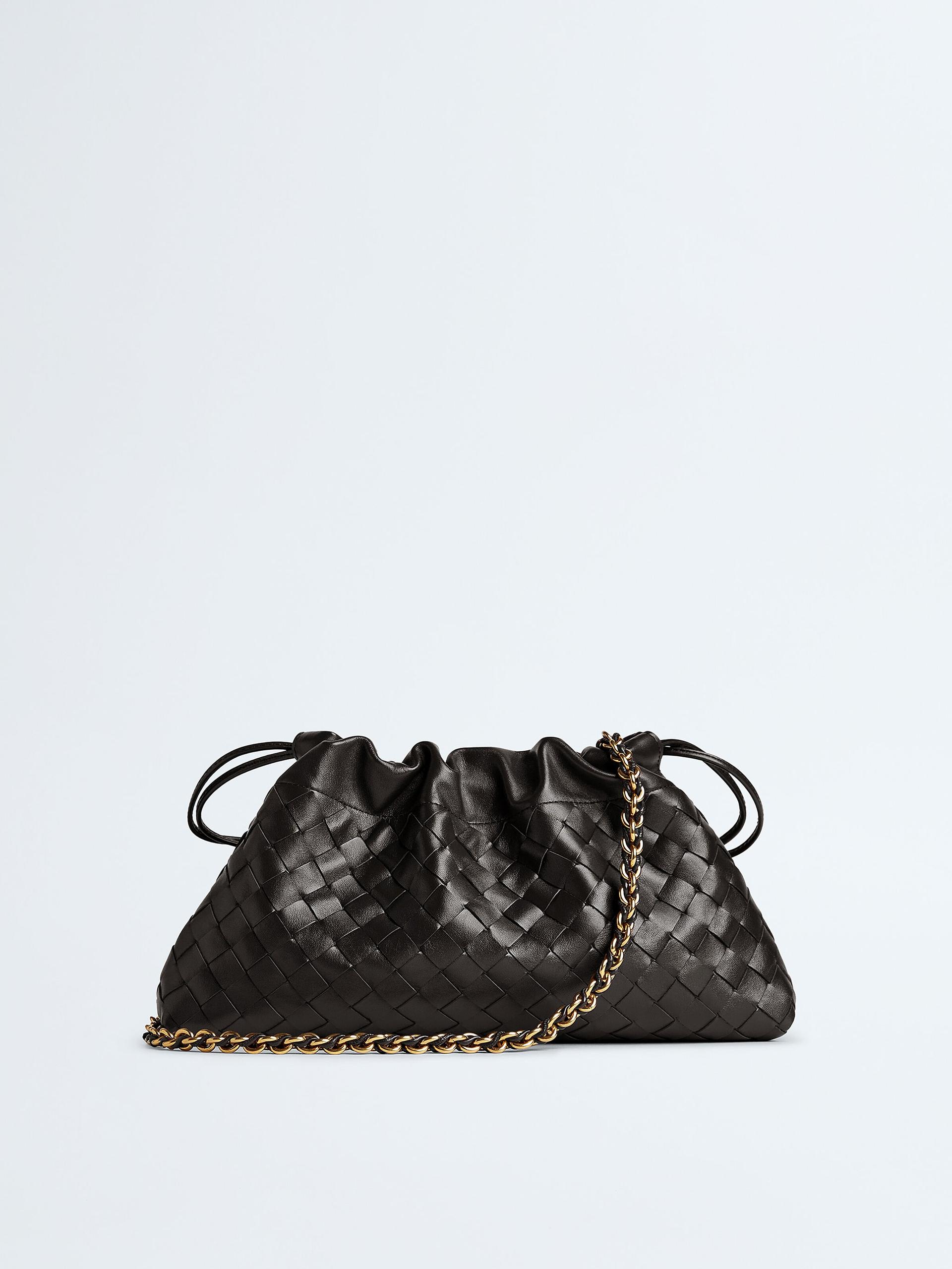 Bottega Veneta Mini Leather Clutch with Intrecciato Finish, 33 x 19 x 8 cm