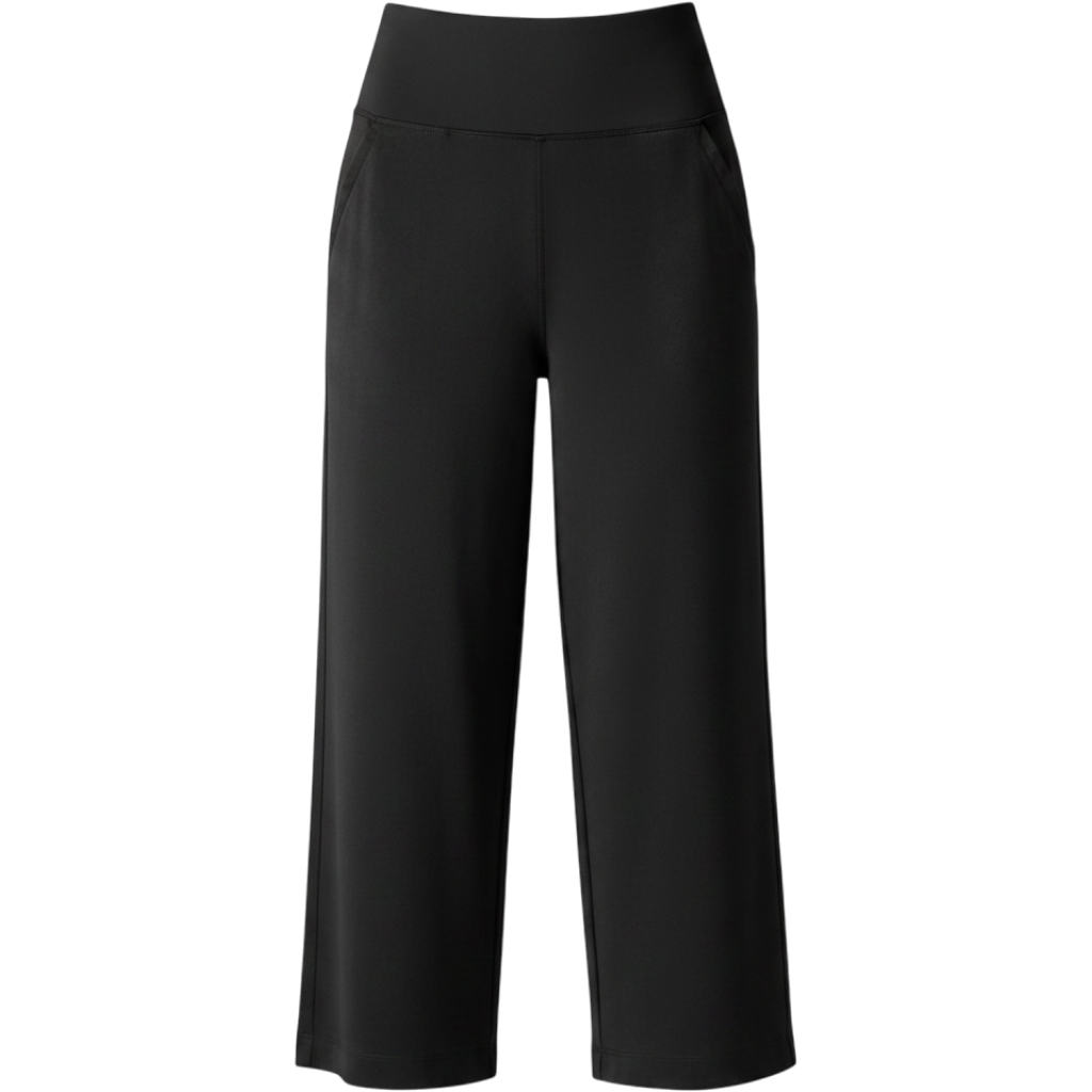THE GYM PEOPLE Bootleg Yoga Capris Pants for Women Tummy Control High Waist Workout Flare Crop Pants with Pockets (Small, Black) at Amazon Women’s Clothing store