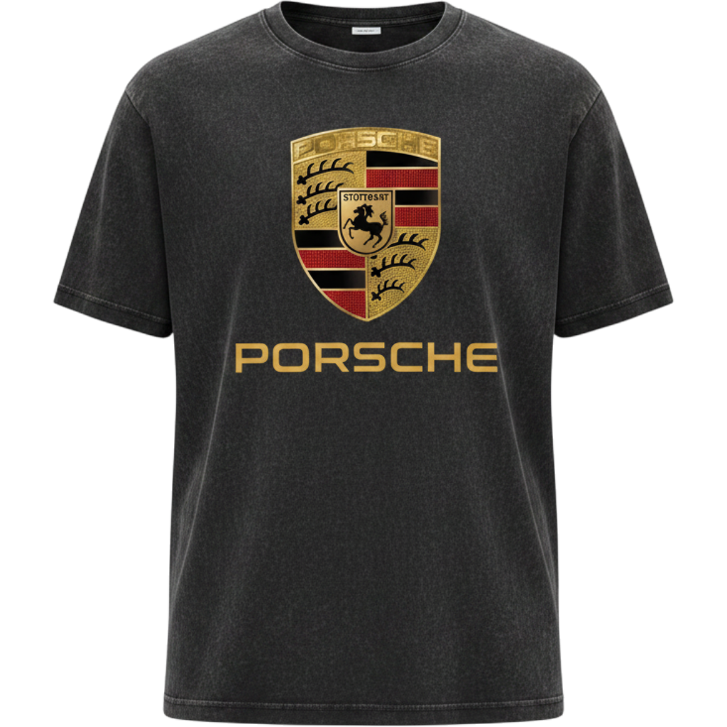 Porsche Golden Emblem Washed T-shirt