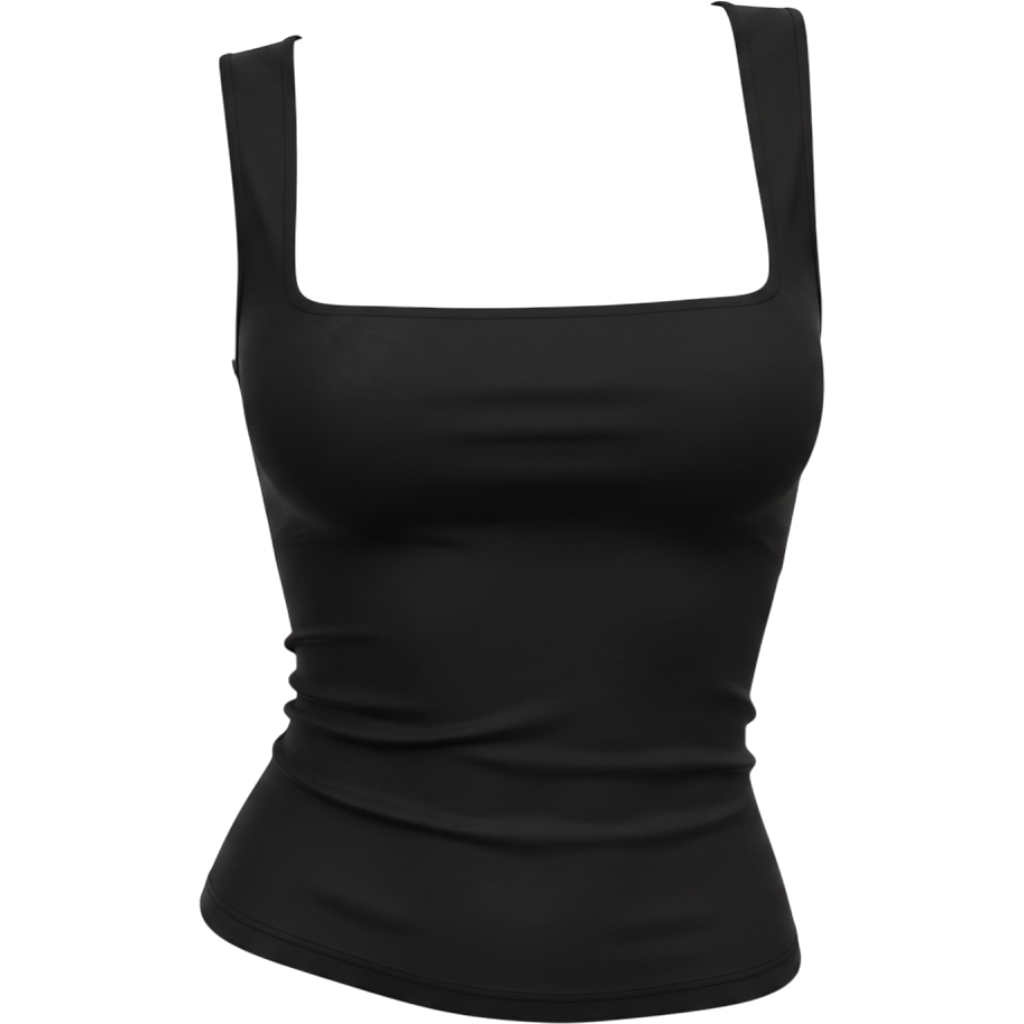 REORIA Butsmooth® Women's Square Neck Going Out Crop Tops Double Lined Cute