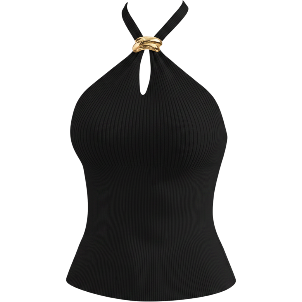 LILLUSORY Halter Tops for Women Going Out Cute Racerback Summer Trendy Outfits D