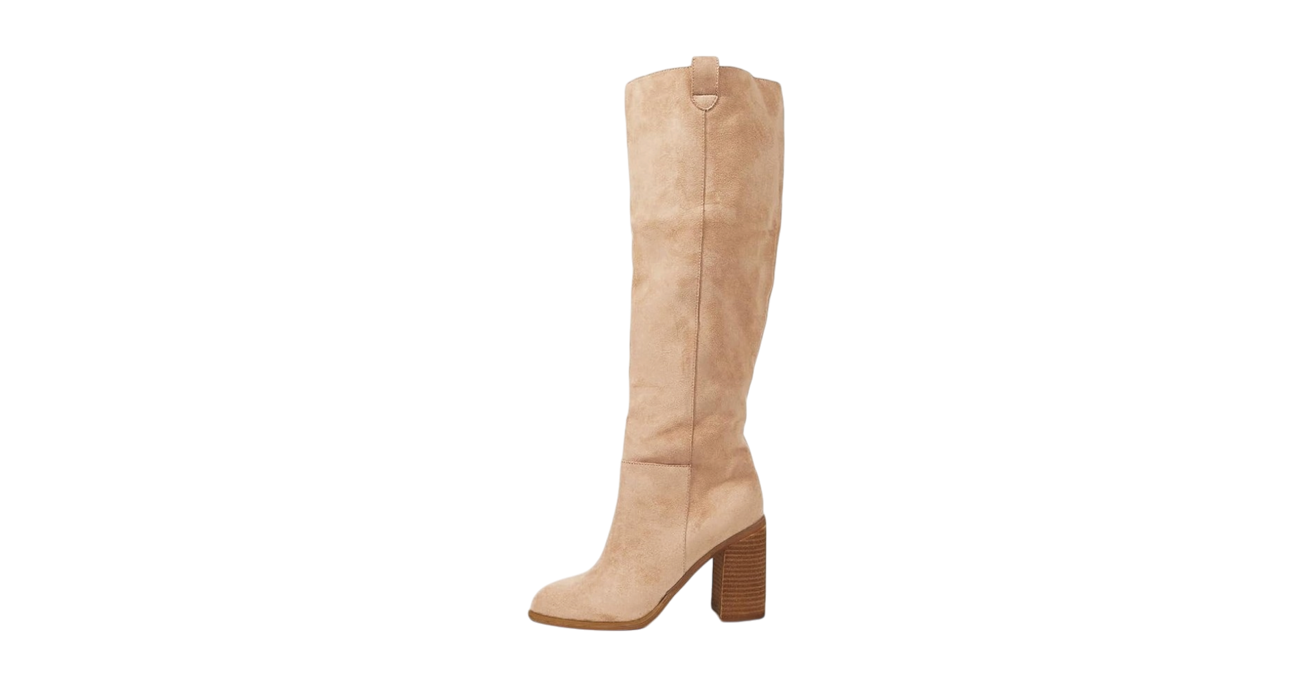 Erocalli Suede Knee High Boots Fall Tall Slouch Boot For Women Chunky Heel