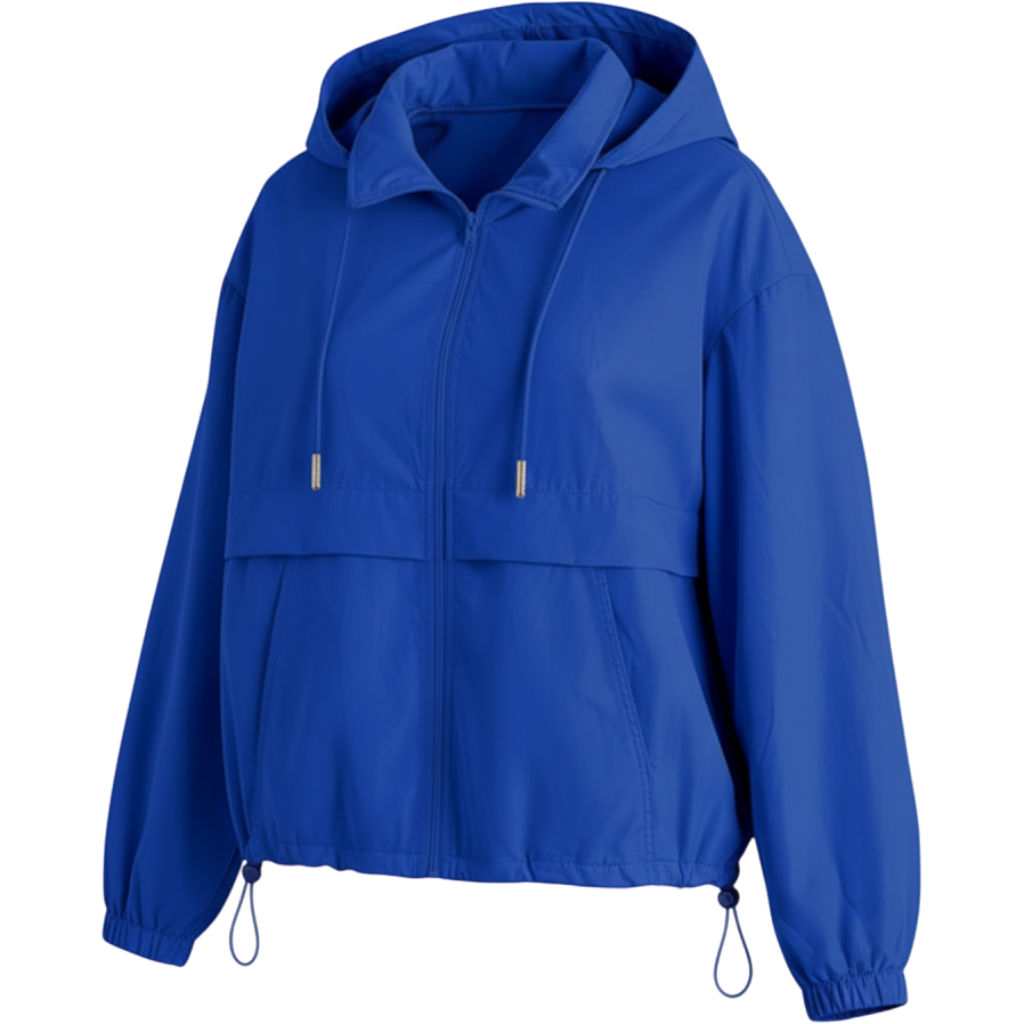 Verdusa Women's Windbreaker Jacket Workout Zip Up Hoodie with Pockets