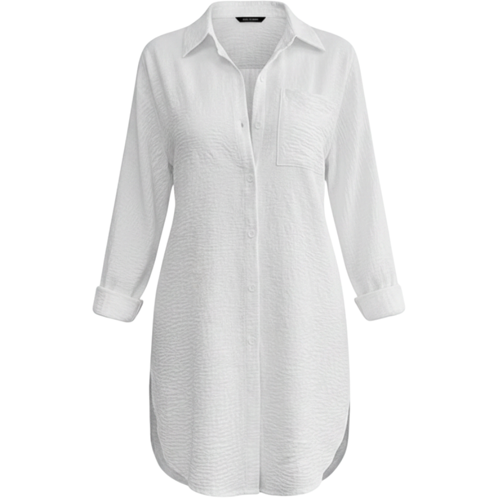 Bsubseach Swimsuit Coverup for Women Button Down Beach Cover Ups Long Sleeve Shi