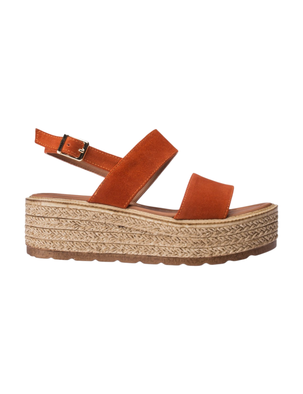 Orange Suede Leather Sandals
