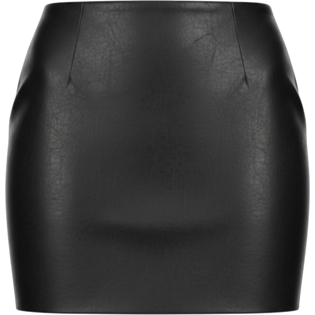 Faux Leather Micro-Mini Skirt