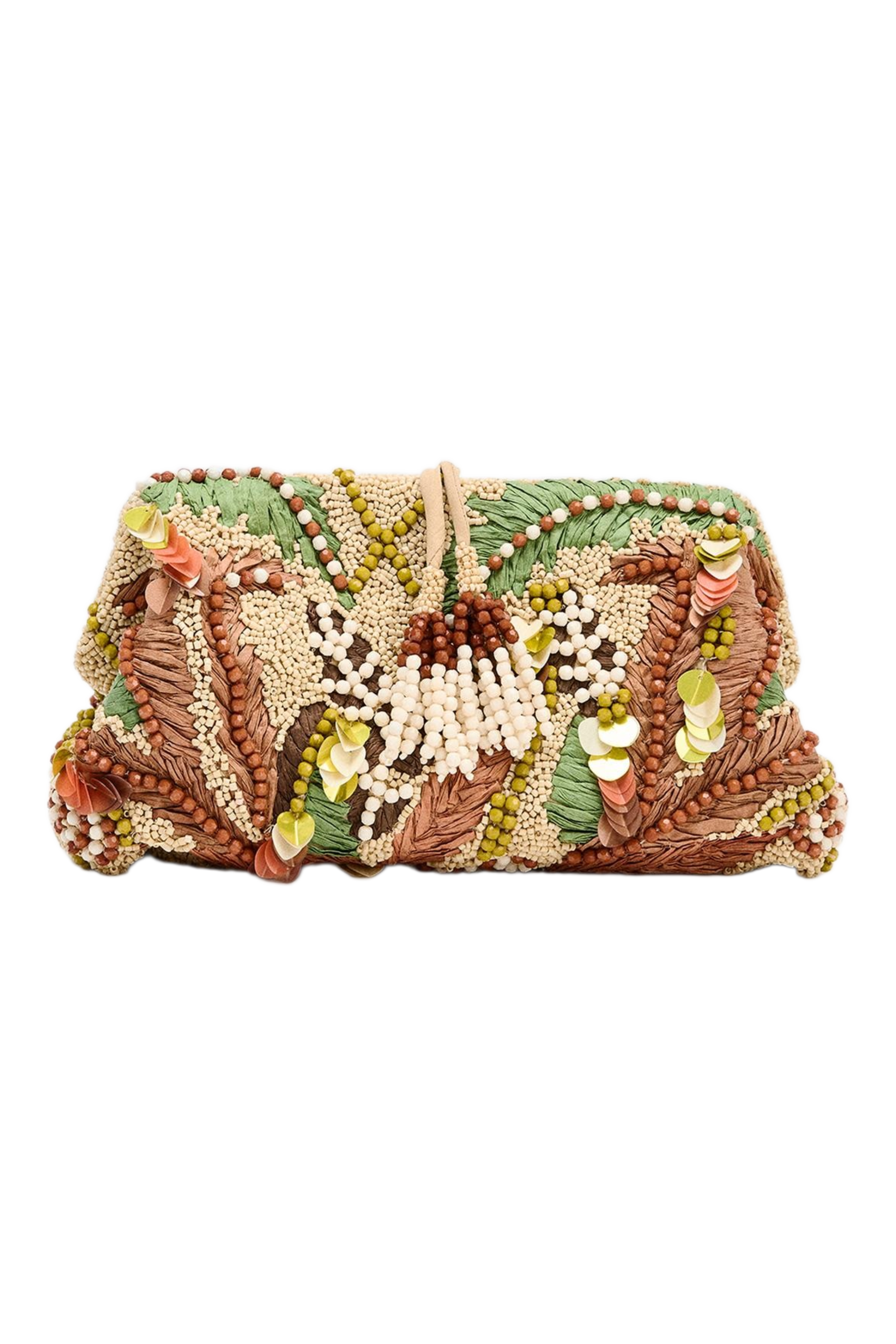 EMBROIDERED BEADED POUCH BAG