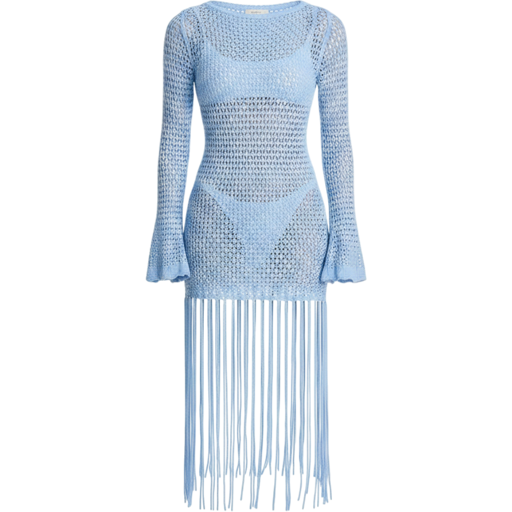 AQUA Fringe Swim Cover-Up Dress - Exclusive