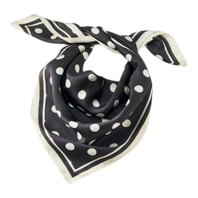 Polka Dot Square Bandana Scarf - A New Day™ Black