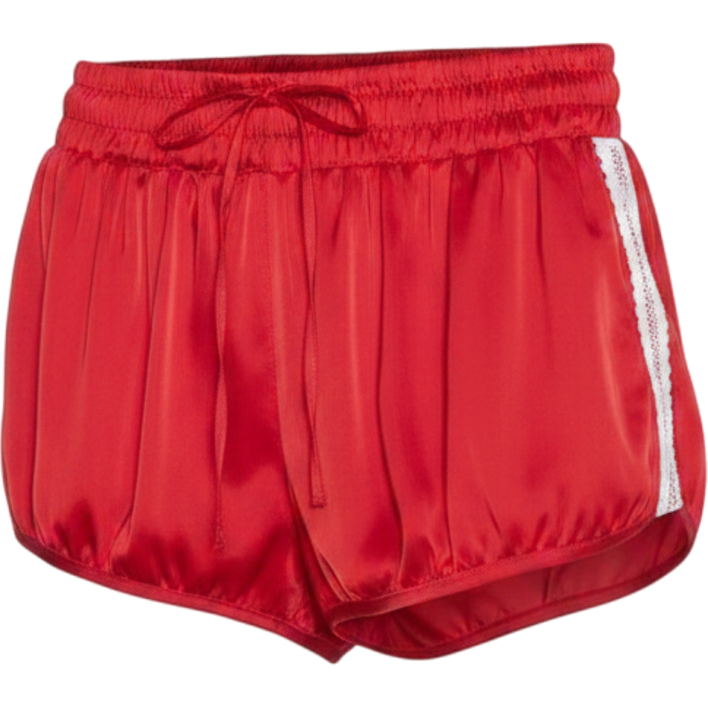 SATIN EFFECT LACE BALLOON SHORTS