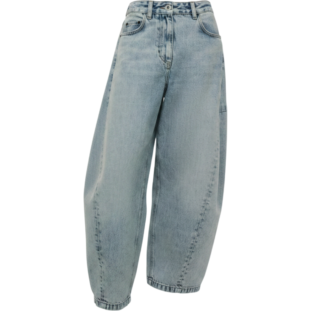 ZW COLLECTION MID-RISE ANKLE BALLOON JEANS