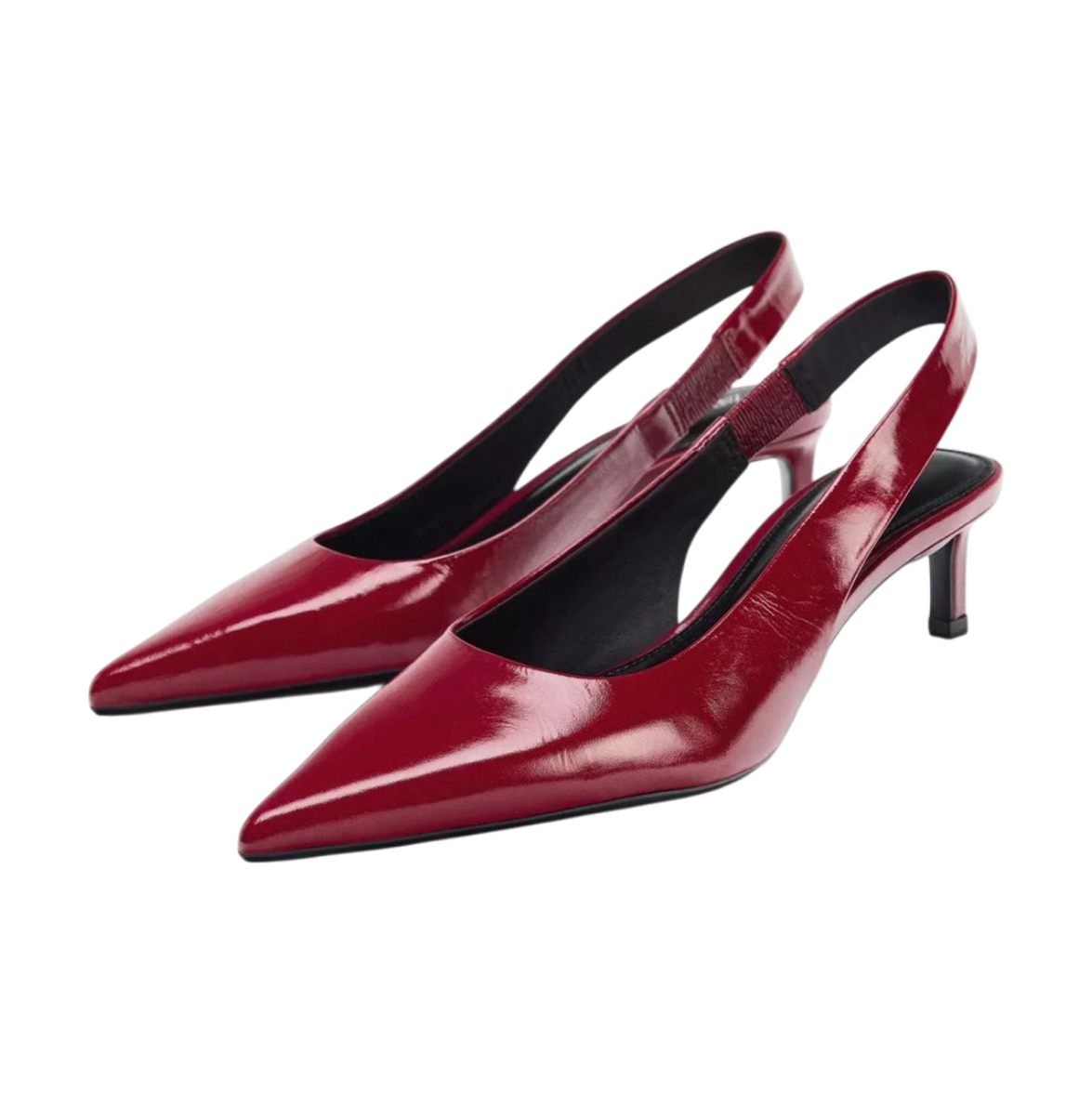 LEATHER KITTEN HEEL SHOES