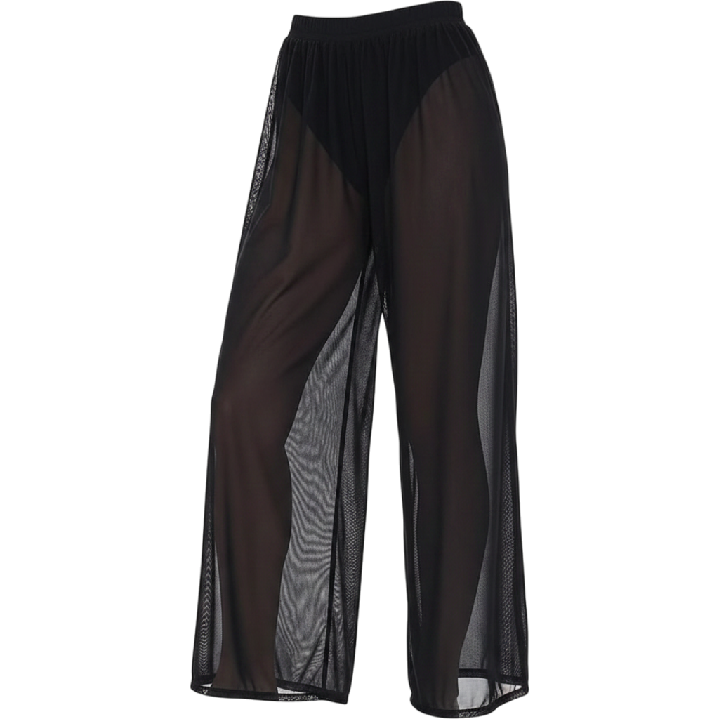 Womens Cover up Pants Sheer Bikini Bottoms Swimsuit Cover up Wide Leg Beach Pant