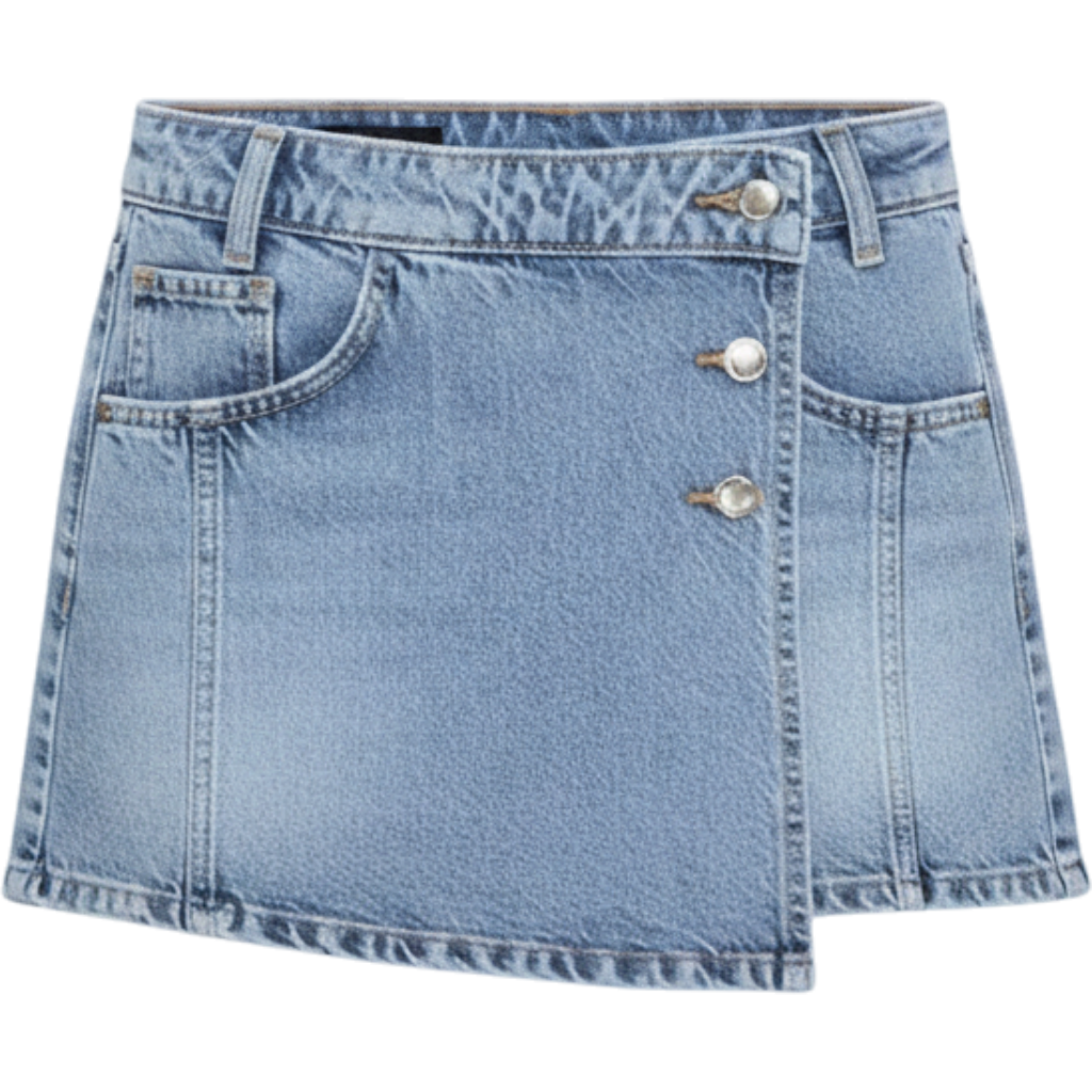 Z1975 WRAP DENIM SKORT