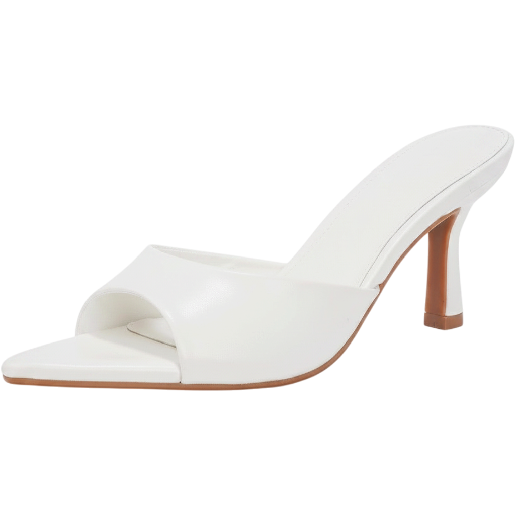 LULLASONG White Kitten Heel Sandals