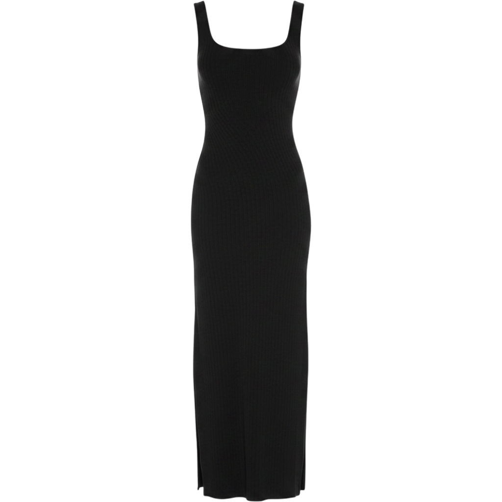 ALENDA DANMOS Women Backless Maxi Dress High Sides Slit Bodycon Tank Dress Twist