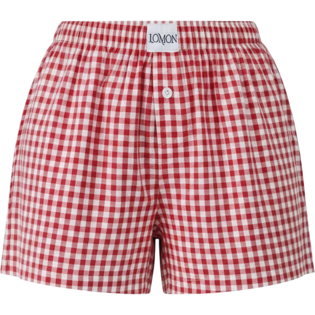 LOMON Womens Boxer Shorts Casual Summer 2026 Pajama Lounge Sleep Pj Gingham Plai