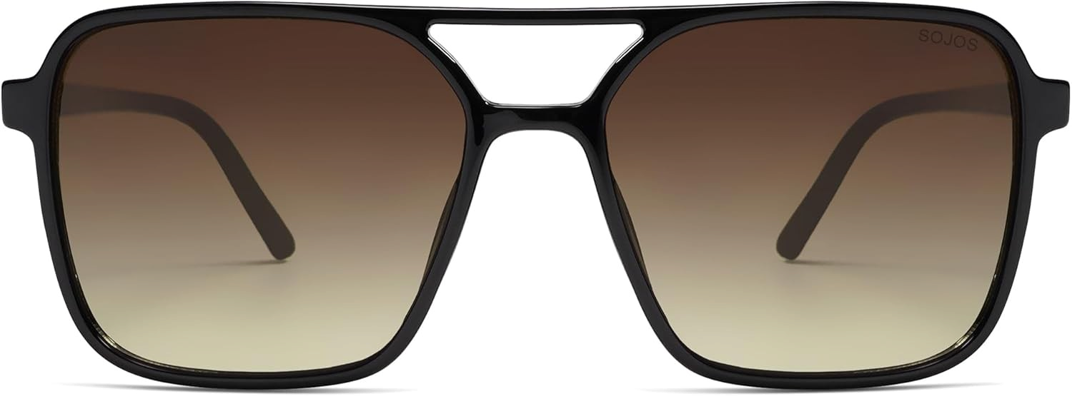 SOJOS Vintage Aviator Square Sunglasses