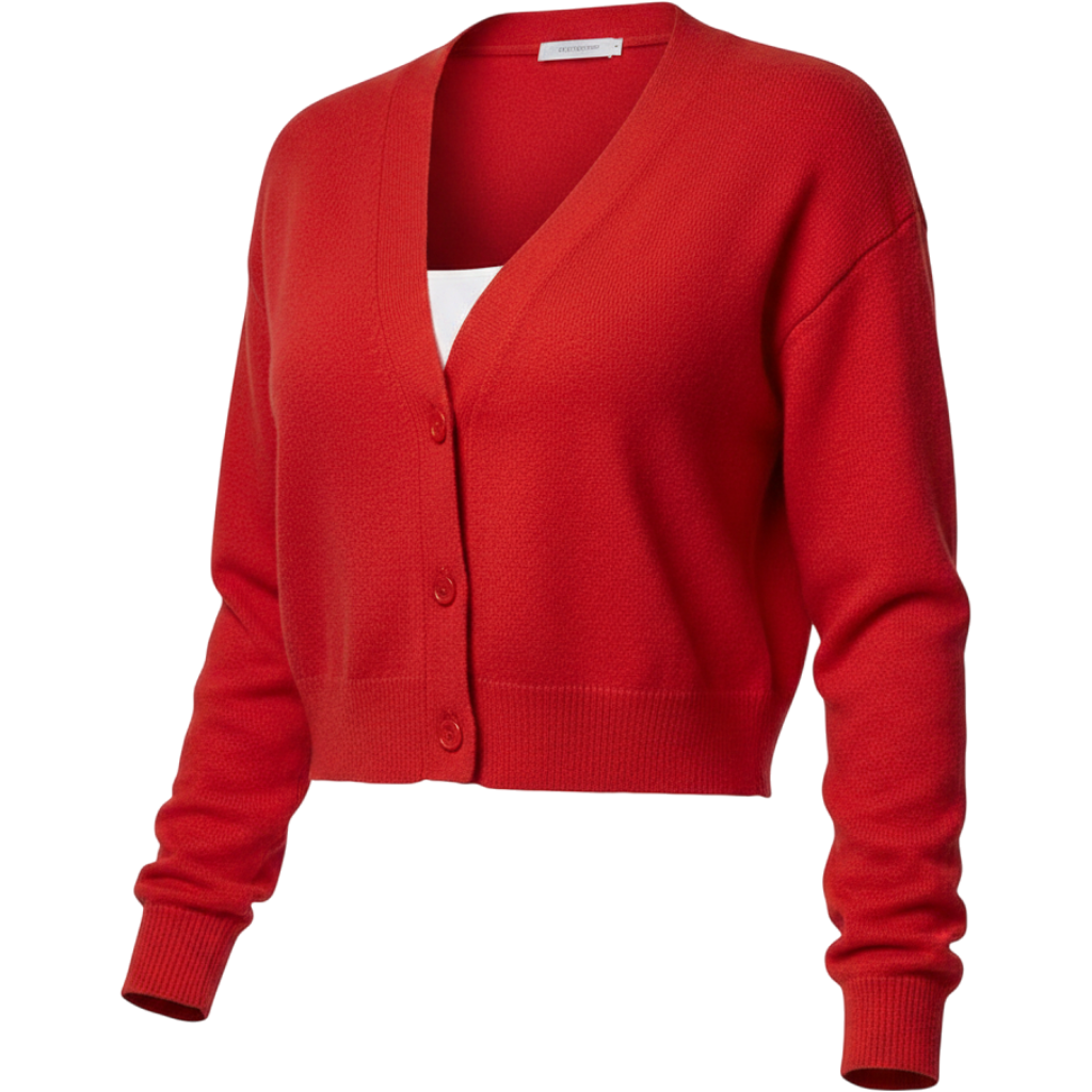 Balimtoy Women's Cropped Cardigan Sweaters Long Sleeve Button Down Sweaters Knit